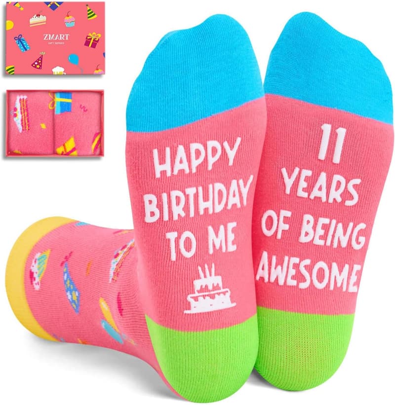 11th Birthday Socks for Kids - Fun Gifts for Ages 11