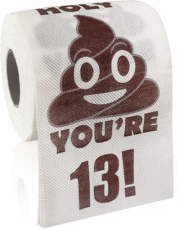 13th Birthday Gag Gift - Funny Toilet Paper Roll