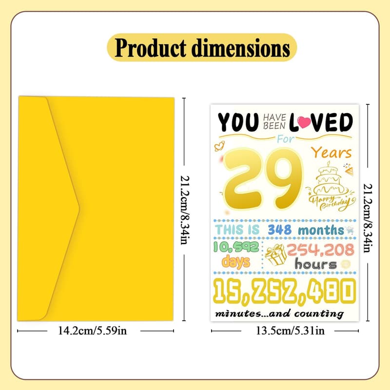 Funny 29th Birthday Card for Men and Women