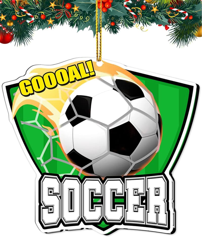 Soccer Ball Keepsake Ornament for Kids' Christmas Gift