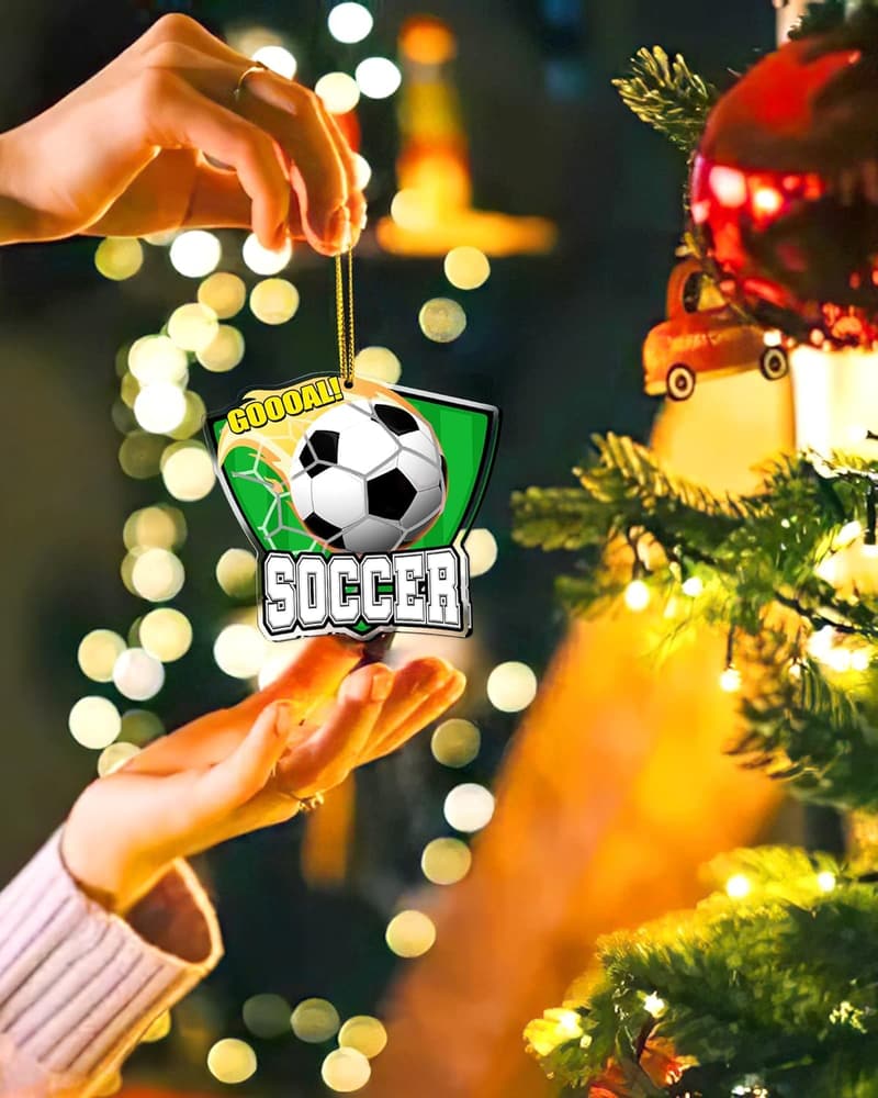 Soccer Ball Keepsake Ornament for Kids' Christmas Gift