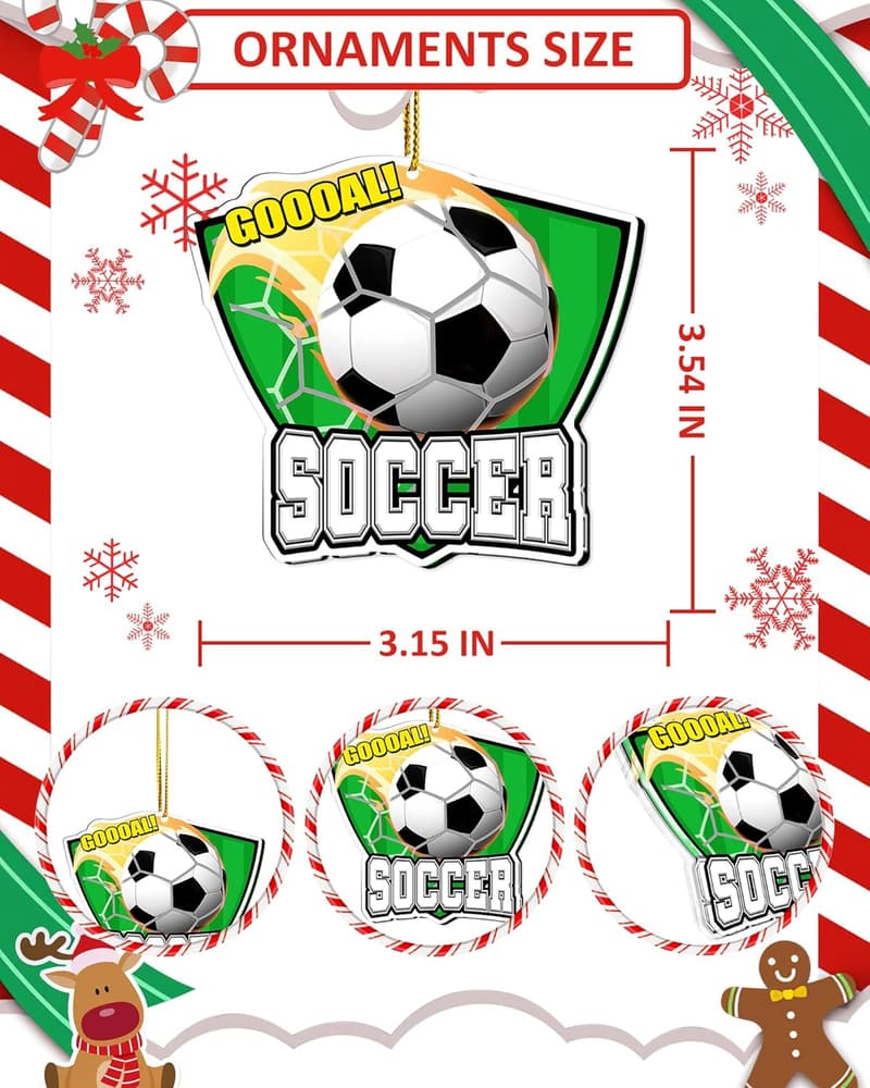 Soccer Ball Keepsake Ornament for Kids' Christmas Gift
