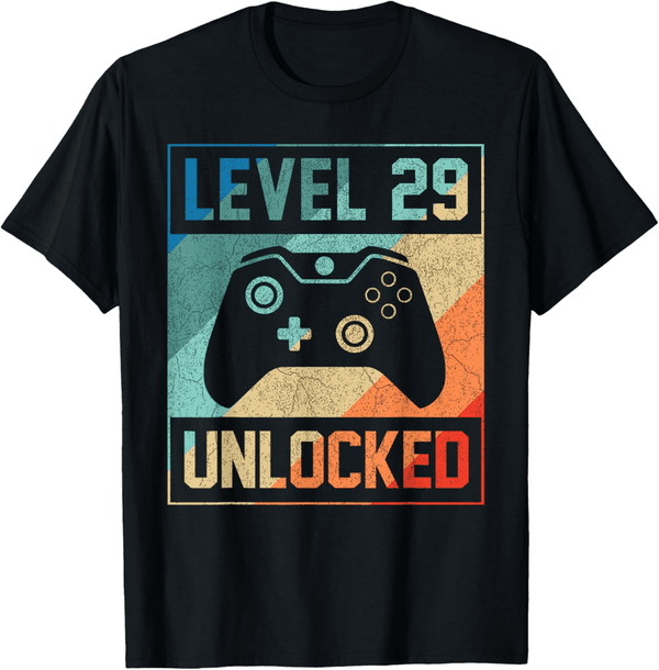 29th Birthday Gamer Shirt - Level 29 Unlocked Tee