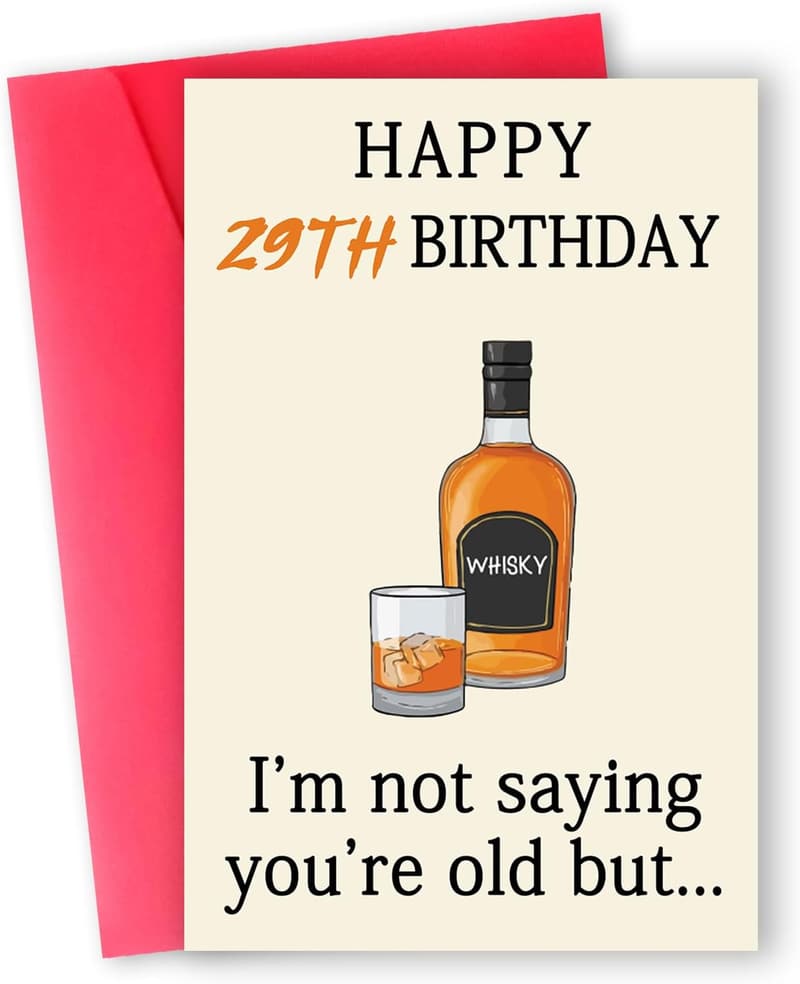 29th Birthday Card for Him/Her - Unique Gift for Men/Women