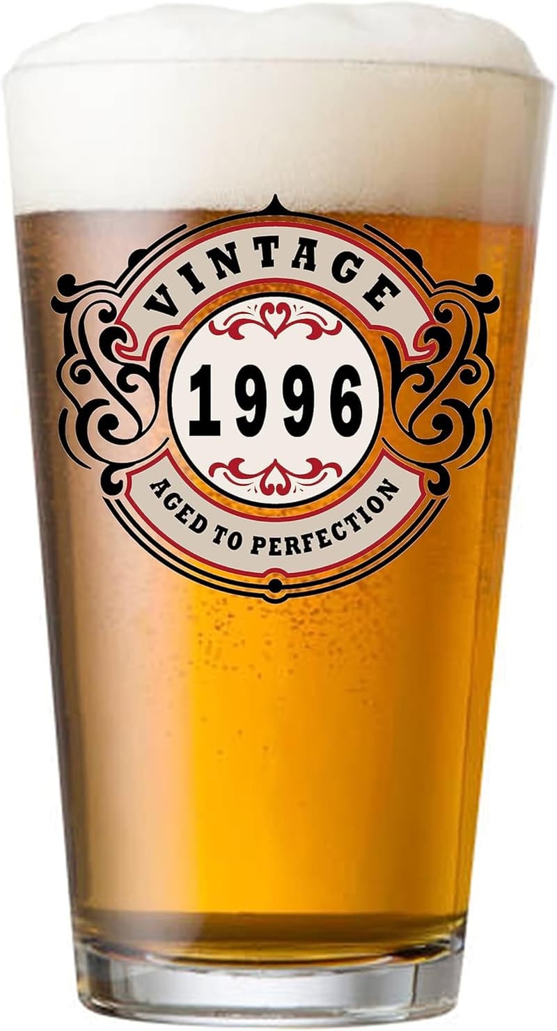 29th Birthday Vintage 1996 Beer Glass Gift for Men