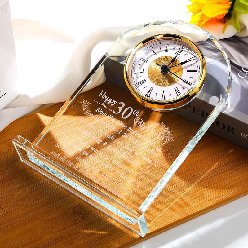 30th Birthday Quartz Clock Gift for Women and Men