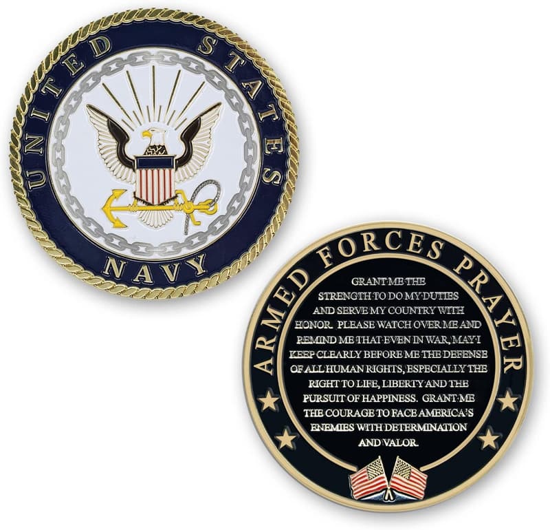 Navy Valor Challenge Coin - Inspirational Gift for Veterans