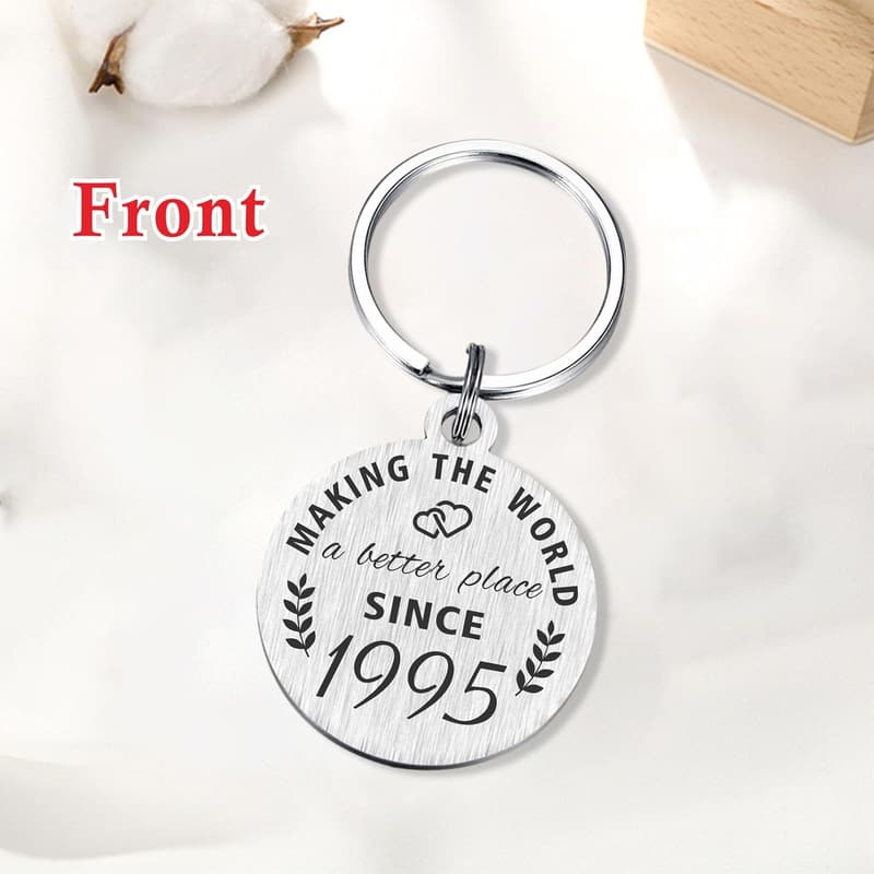 30th Birthday Keychain Gift for Men & Women, Born in 1995