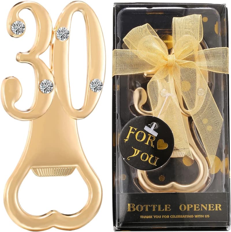 30th Birthday Bottle Openers – 12 Pack Party Favors