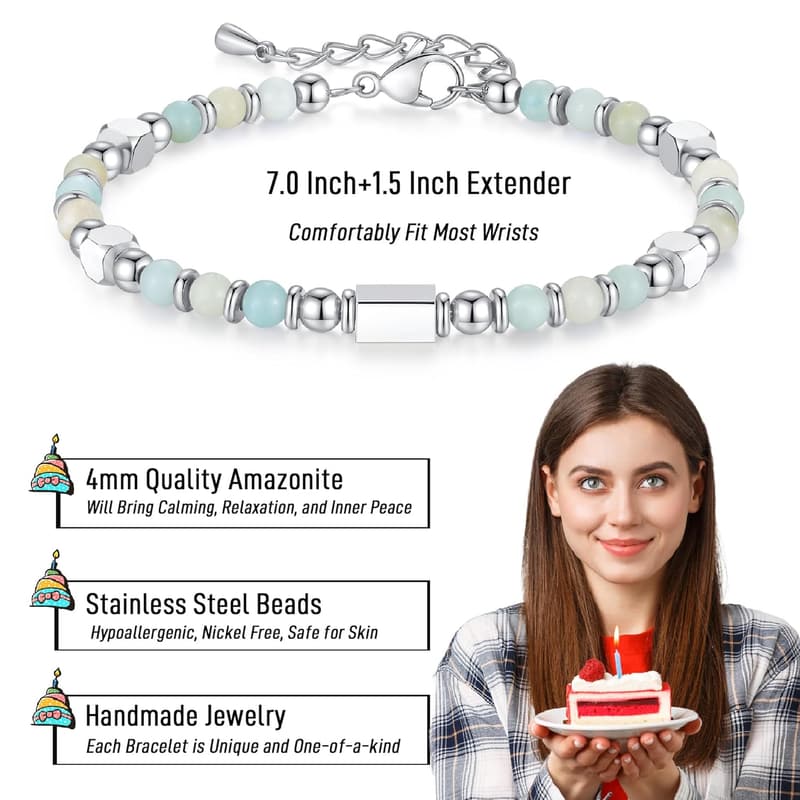 30th Birthday Bracelet Gift for Women with Card