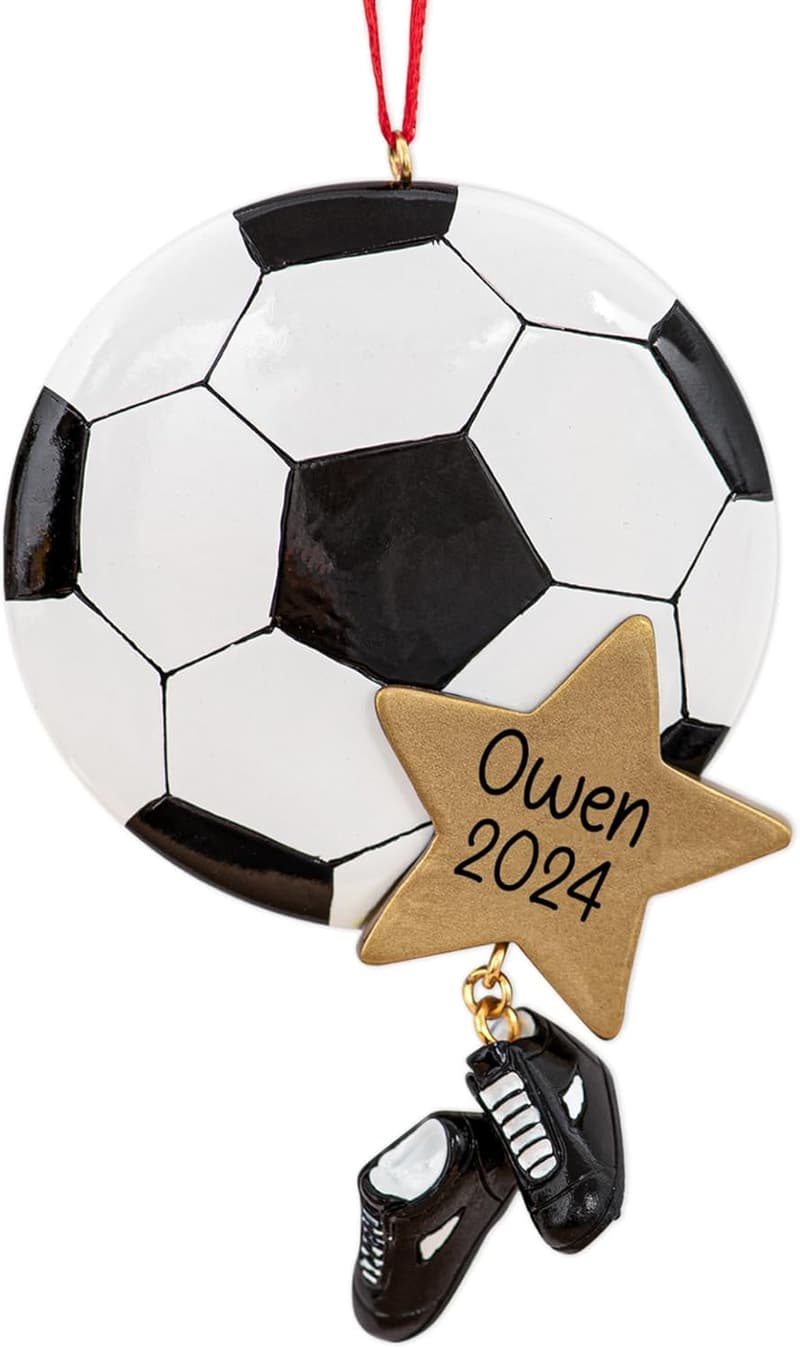 Personalized Soccer Girl Ornament 2025 for Kids