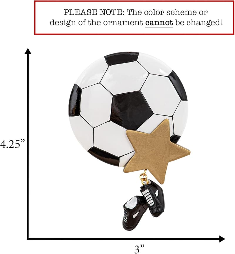 Personalized Soccer Girl Ornament 2025 for Kids