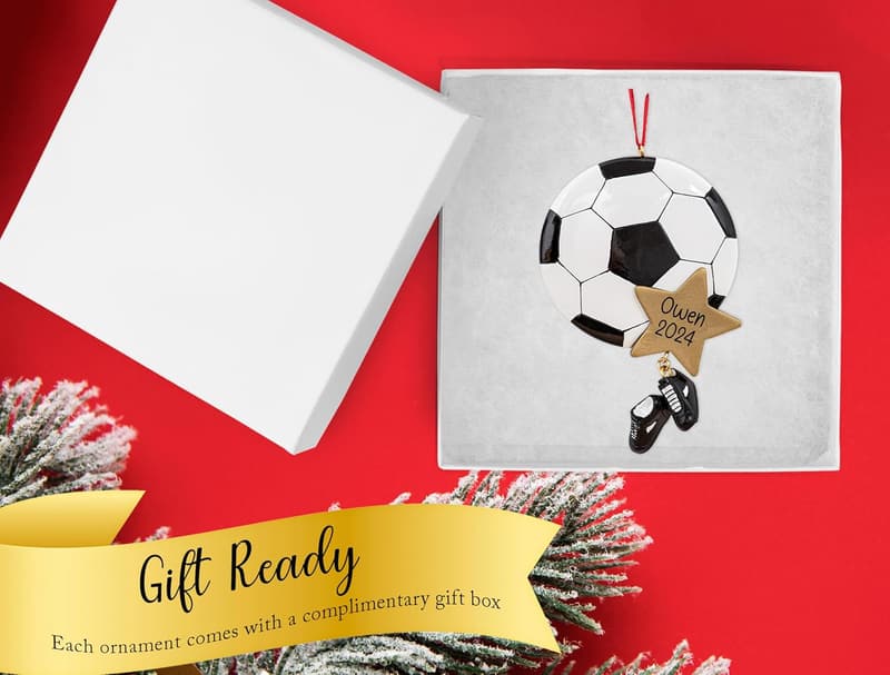 Personalized Soccer Girl Ornament 2025 for Kids