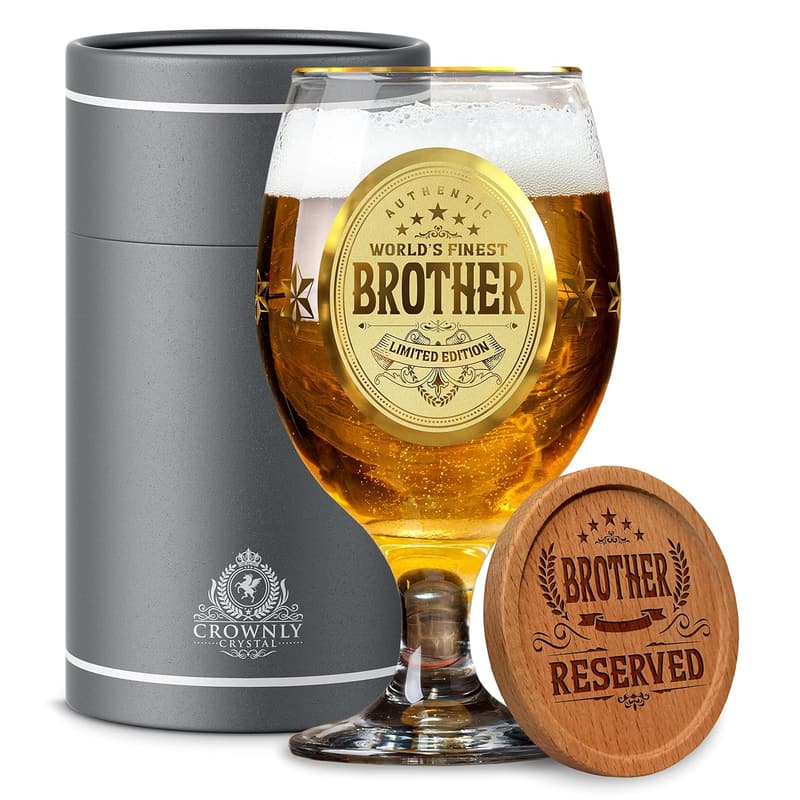 Personalized Beer Glass for Big Brother - Unique Gift Idea