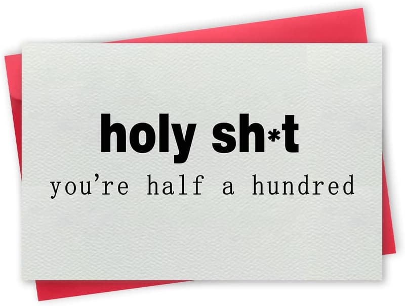 Cheeky 50th Birthday Card for Friends and Loved Ones