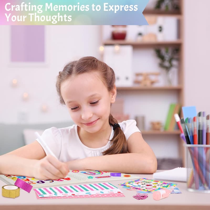 DIY Journal Kit for Girls - Fun Art & Crafts Gift for Ages 8-14