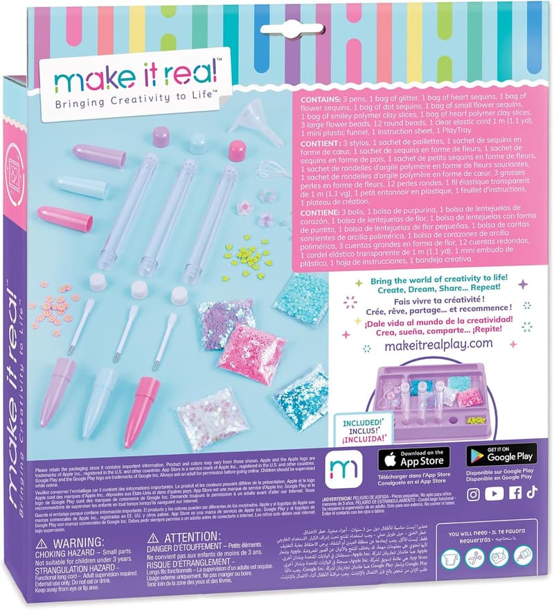 DIY Sparkly Floaty Pens Kit - Customizable Craft for Kids 8+