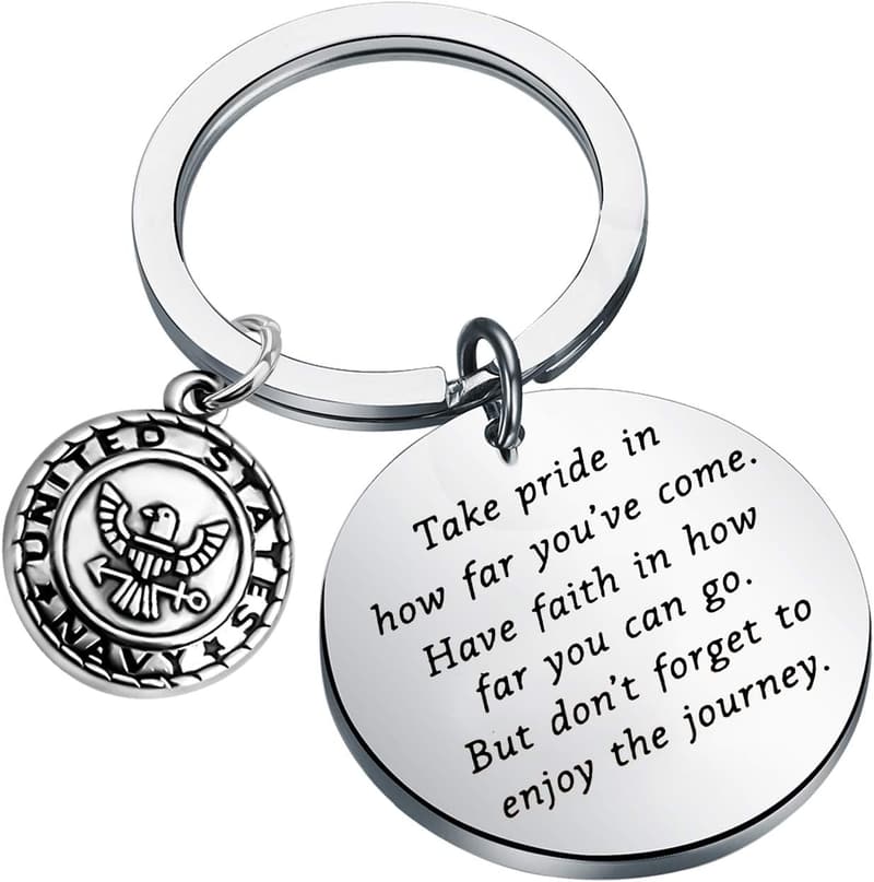 Navy Keychain - Military Deployment & Graduation Gift