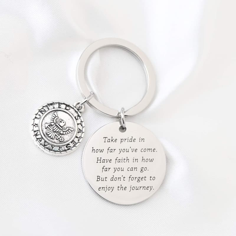 Navy Keychain - Military Deployment & Graduation Gift