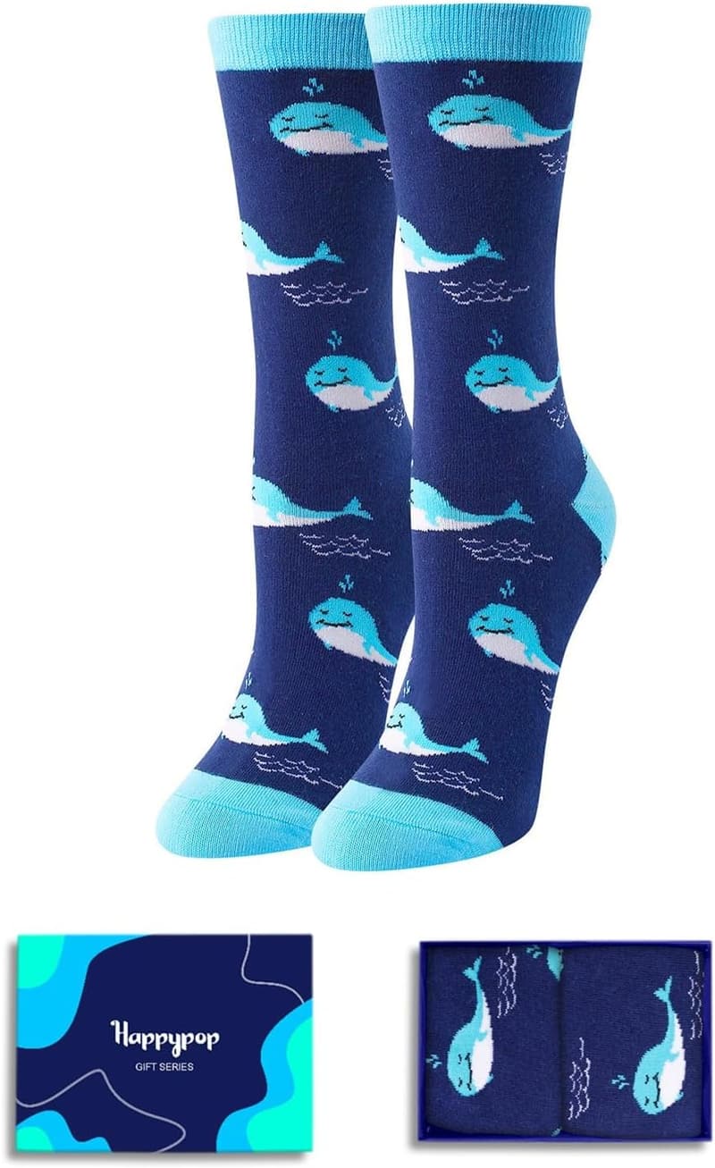Sea Animal Gifts for Women - Whale & Turtle Socks
