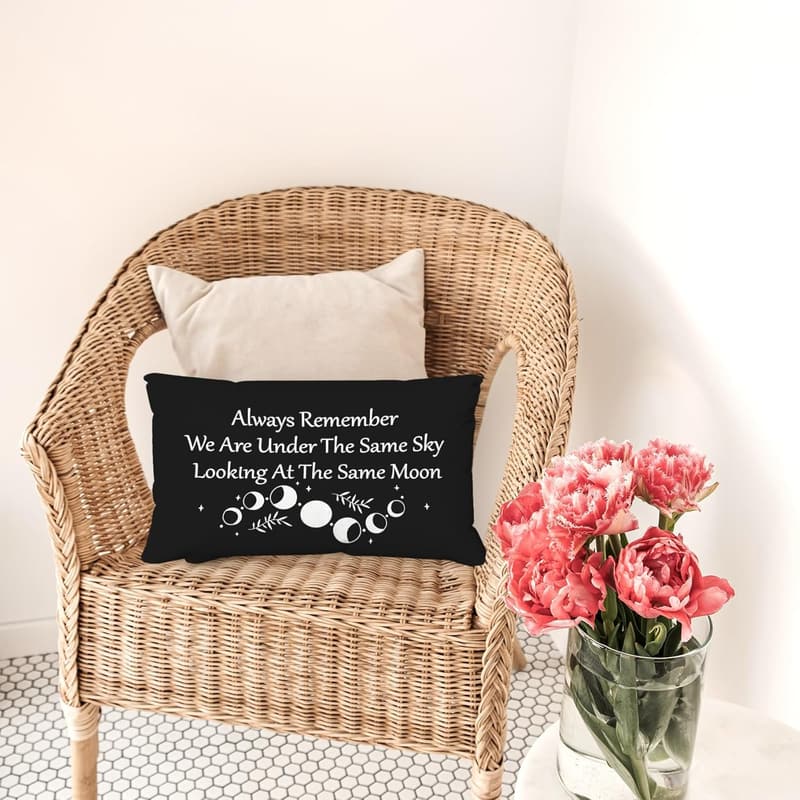 Under the Same Sky Throw Pillow Case for Long Distance Couples