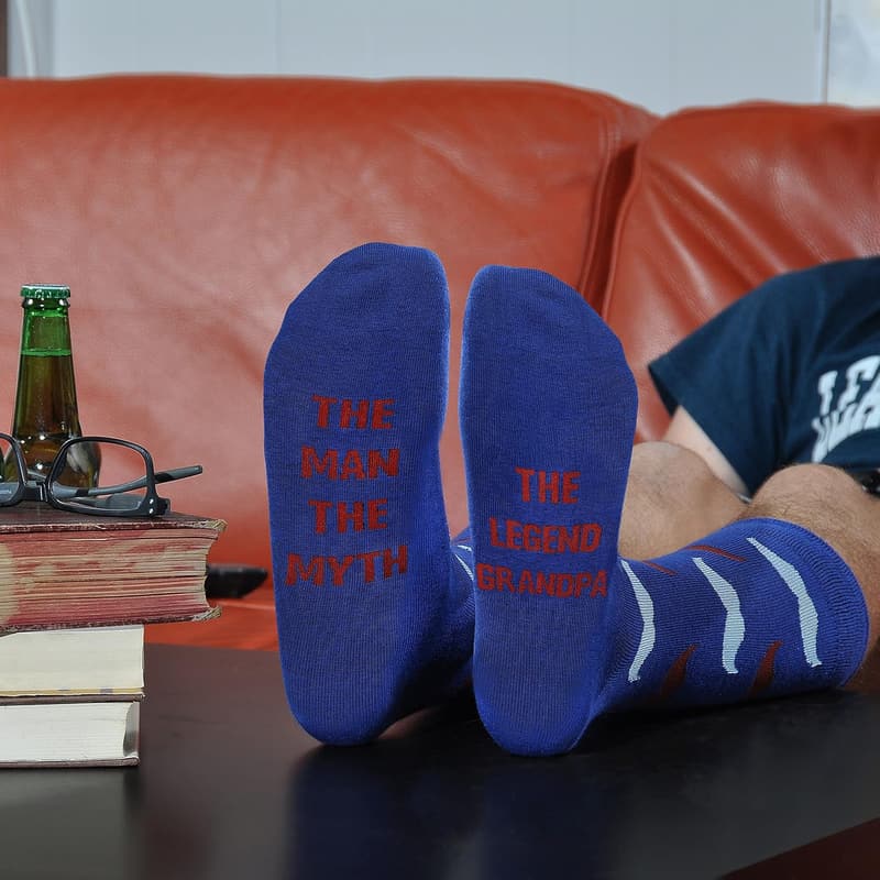 Funny Father's Day Socks for Dad with Gift Box
