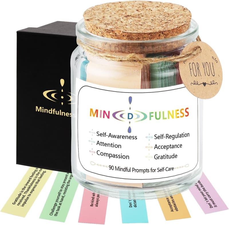 Mindfulness Jar with 90 Affirmation Cards for Dad