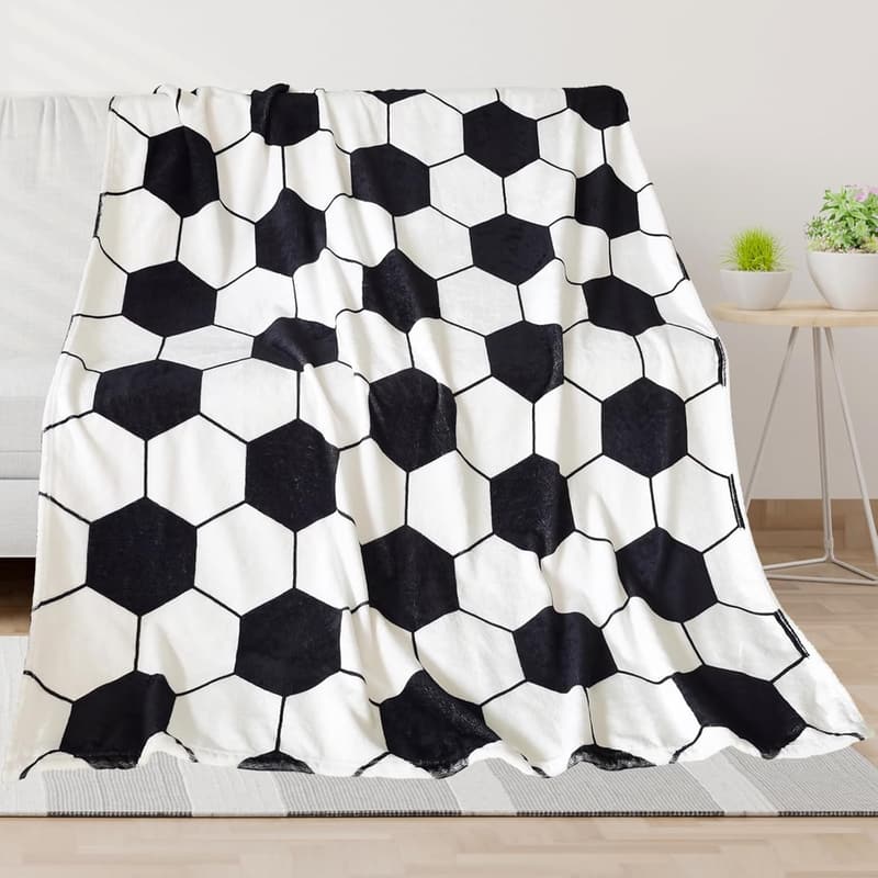 Soccer Blanket - Fleece Throw for Boys & Coaches, 40