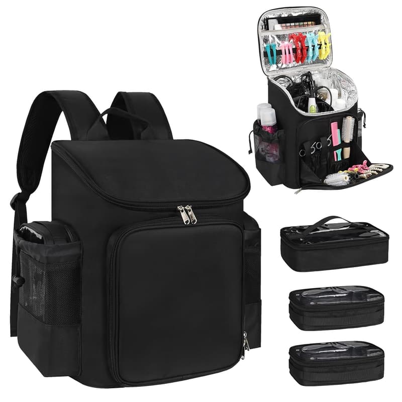 Professional Hairdresser Travel Backpack with Adjustable Dividers
