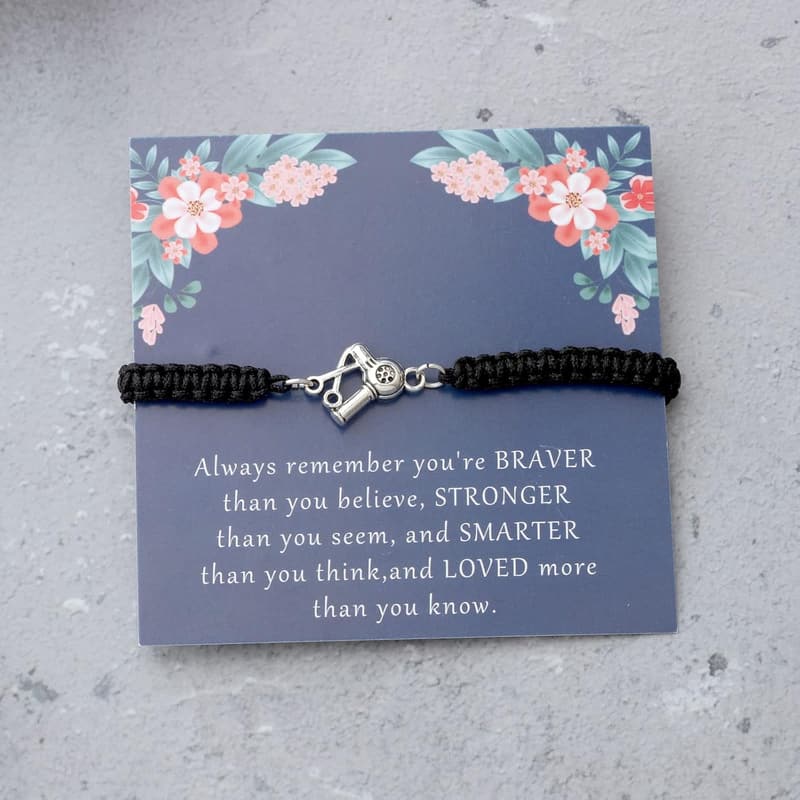 Hairstylist Gift Bracelet with Hairdryer Charm