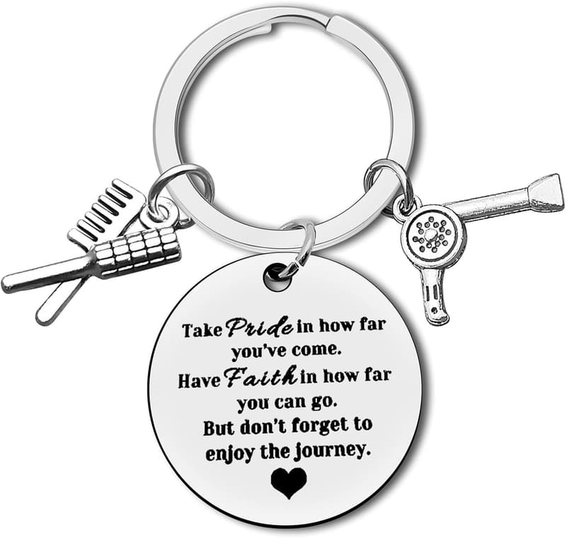 Hairdresser Graduation Keychain - Inspirational Gift