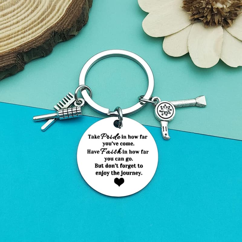 Hairdresser Graduation Keychain - Inspirational Gift