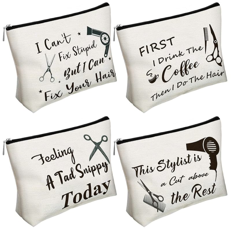Hairdresser Graduation Gift Set - 4 Cosmetic Bags for Women