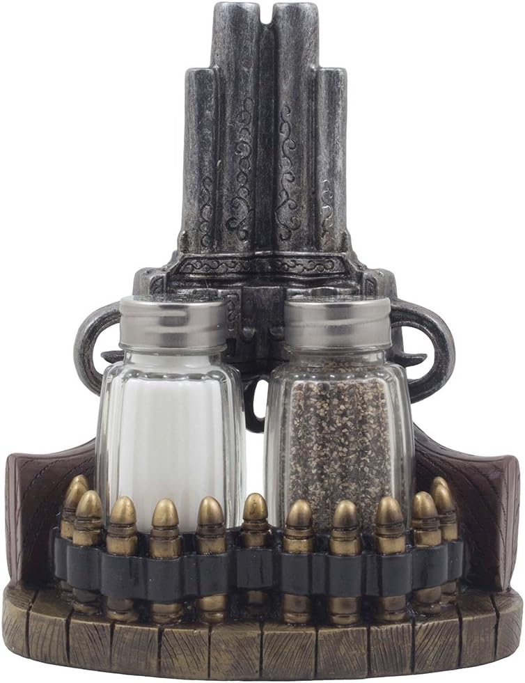 Rustic Western Six-Shooter Salt and Pepper Shaker Set