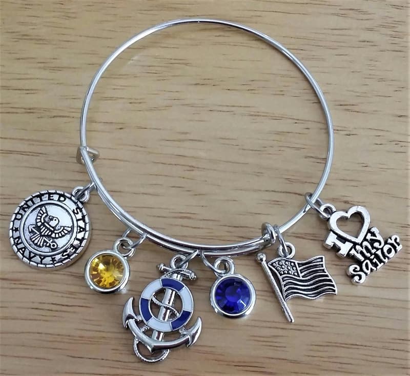 Navy Bracelet for Women - Sailor Bangle Gift