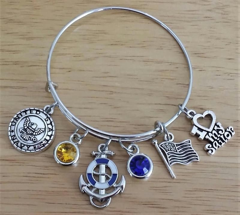 Navy Bracelet for Women - Sailor Bangle Gift
