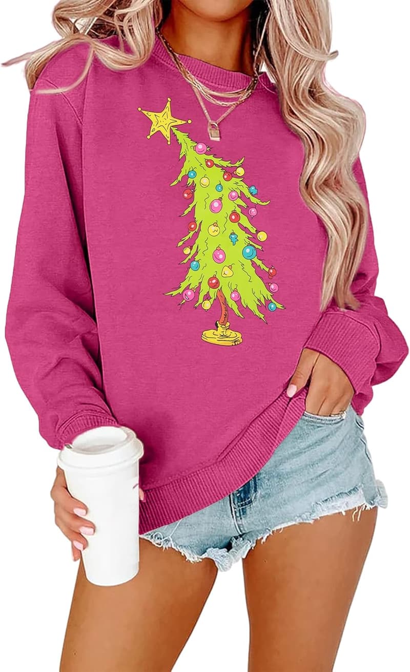 Merry Christmas Graphic Sweatshirt for Women