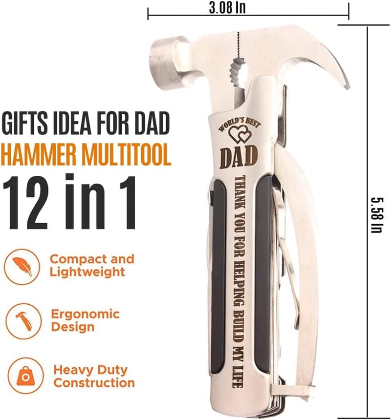 Handy Hammer Multitool Gift for Dad from Kids
