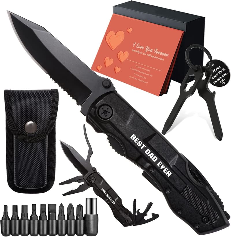 Father's Day Pocket Knife Multitool Gift for Dad