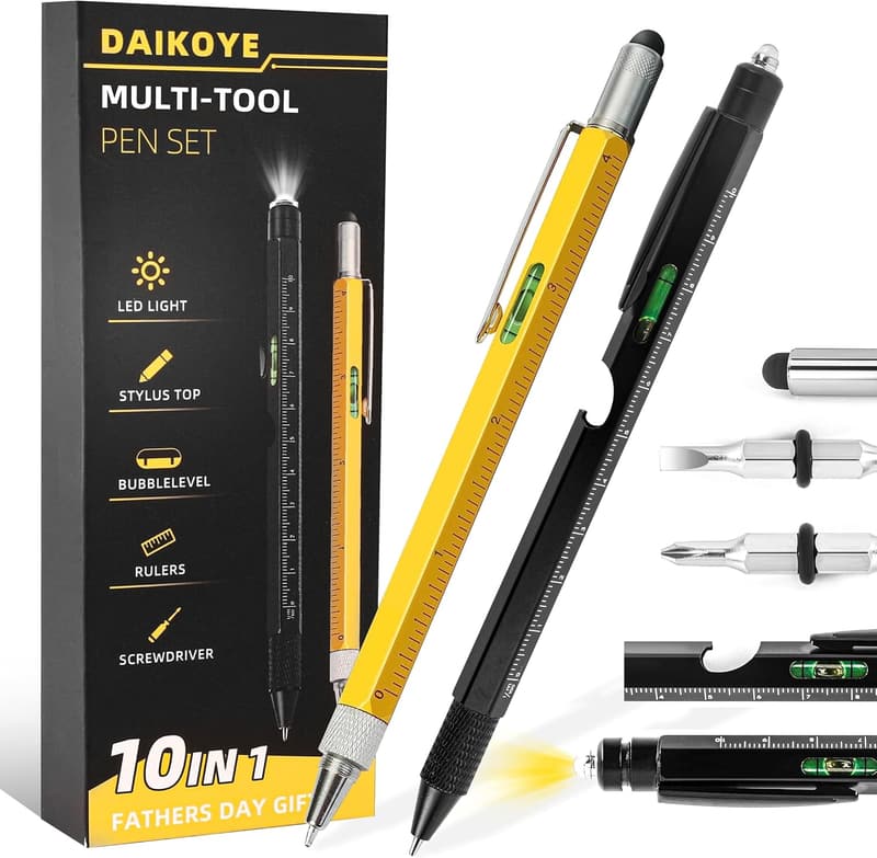 Christmas Multitool Pen Gift for Dad - 10-in-1 Tool