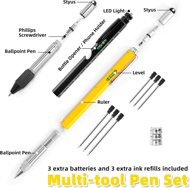Christmas Multitool Pen Gift for Dad - 10-in-1 Tool
