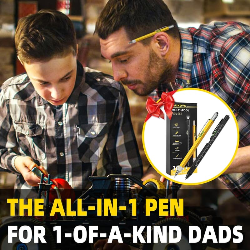 Christmas Multitool Pen Gift for Dad - 10-in-1 Tool