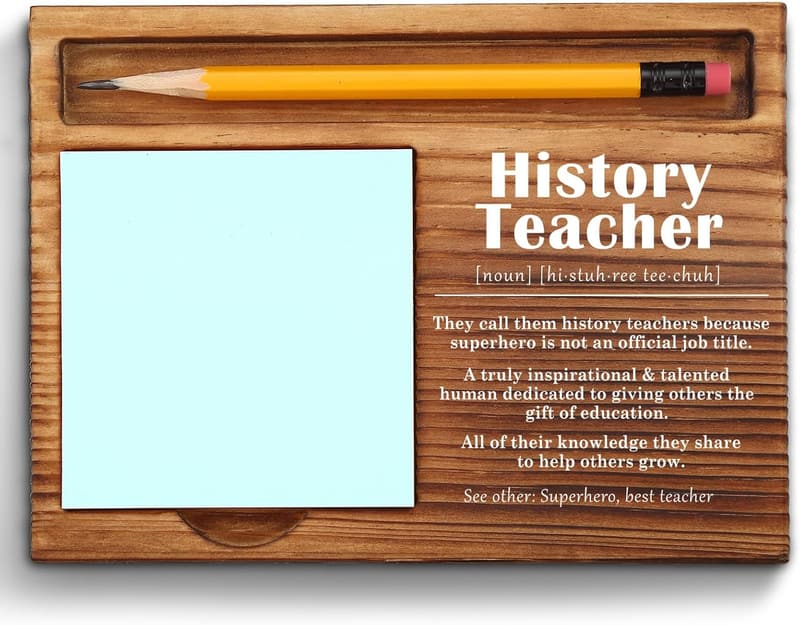 History Teacher Appreciation Sticky Note Holder Gift