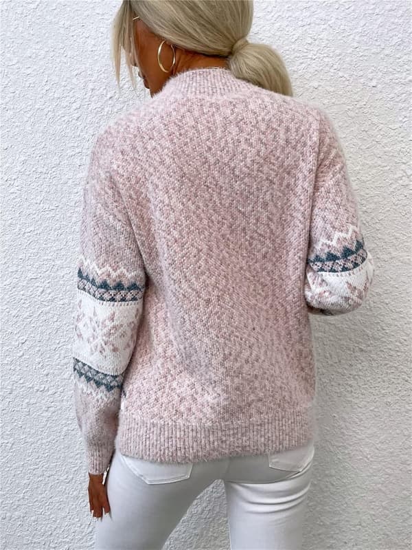Christmas Women's Casual Snowflake Pullover Sweater