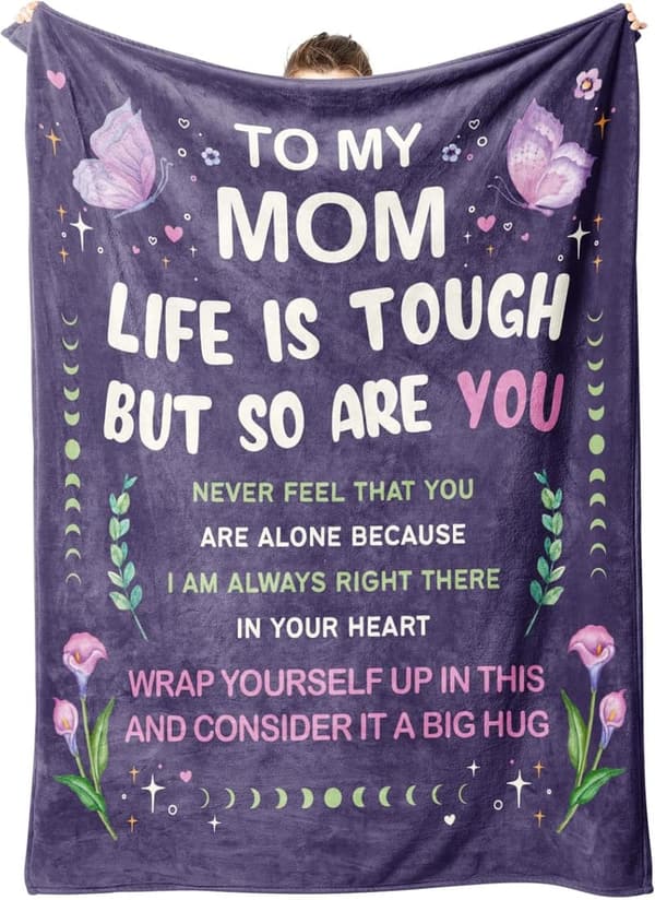 Mother's Day Soft Flannel Blanket Gift for Mom, 60