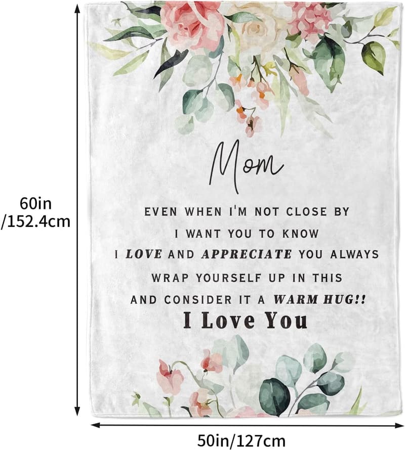 Birthday Gift for Mom - Soft Flannel Throw Blanket 60x50