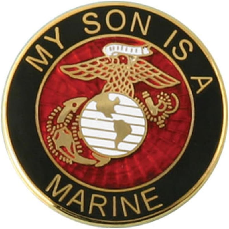 Marine Lapel Pin for Son - Red, Gold & Black, 1 Inch