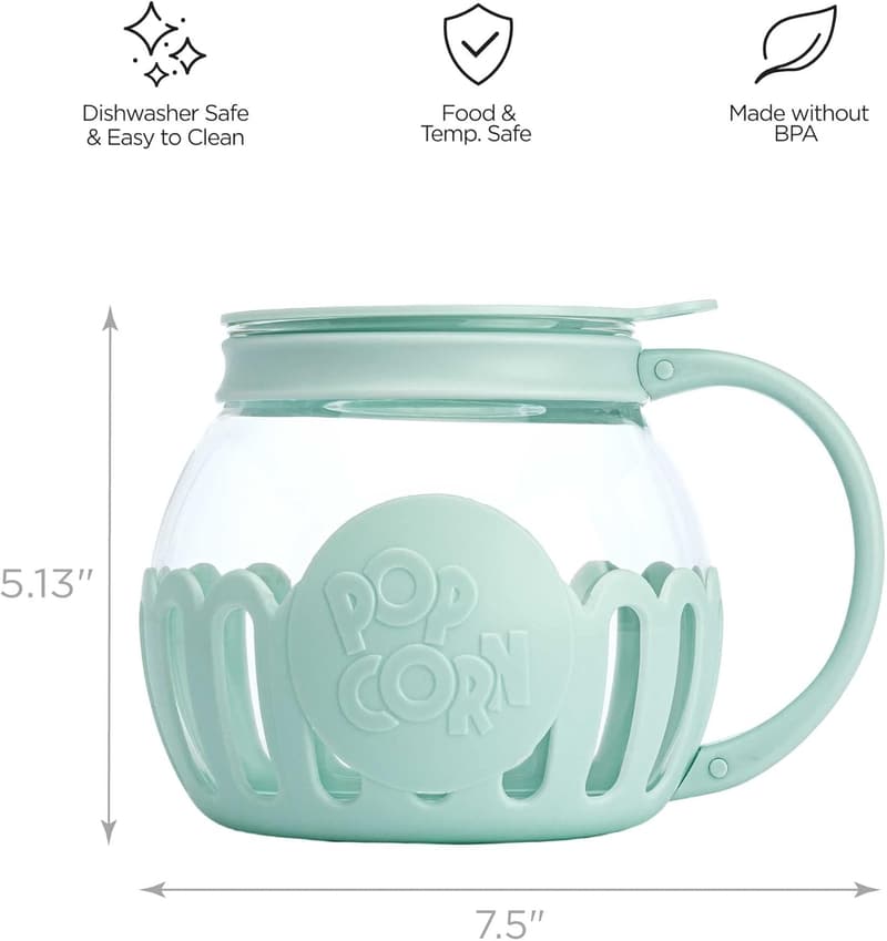 Ecolution Micro-Pop 1.5-Quart Popcorn Popper, Aqua