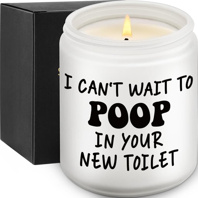 Housewarming Lavender Scented Candle with Humor