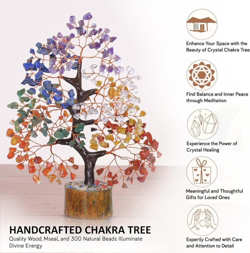 Chakra Stone Tree of Life - Crystal Home Decor & Gifts